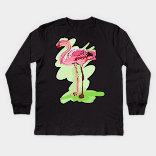 Phoenicopterus #07 Kids Long Sleeve T-Shirt